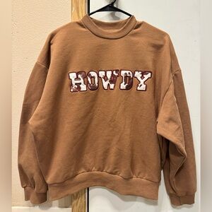 Brown ‘Howdy’ Crewneck